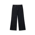 Bias-Cut Raw Denim Flared Jeans