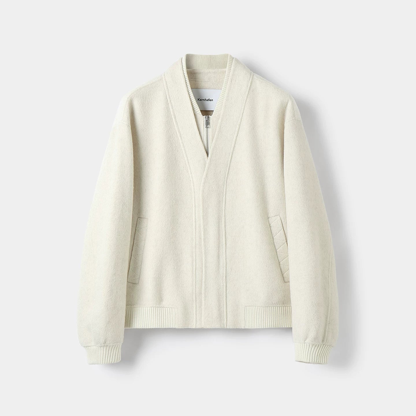 Wool Blend Layered Zip Jacket