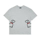 Embroidered Puppy Graphic Cotton T-Shirt
