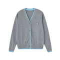 Embroidered Wool Blend V-Neck Cardigan