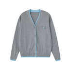 Embroidered Wool Blend V-Neck Cardigan