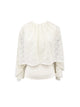 Lace Overlay Cape Blouse