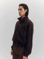 Wool Blend Zip-Up Jacket