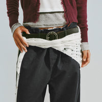 Cropped Wool Button-Down Cardigan