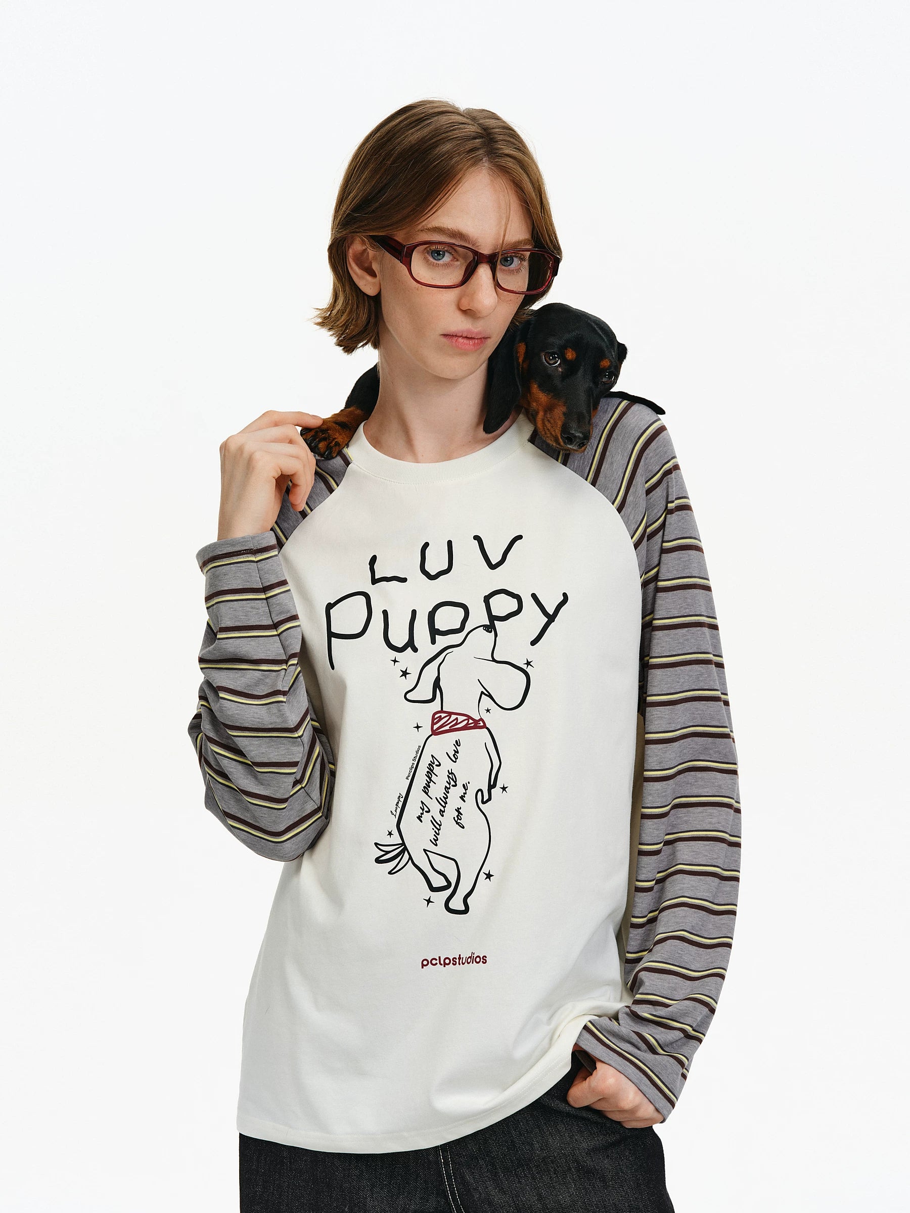 Graphic Raglan Sleeve Long-Sleeve Tee
