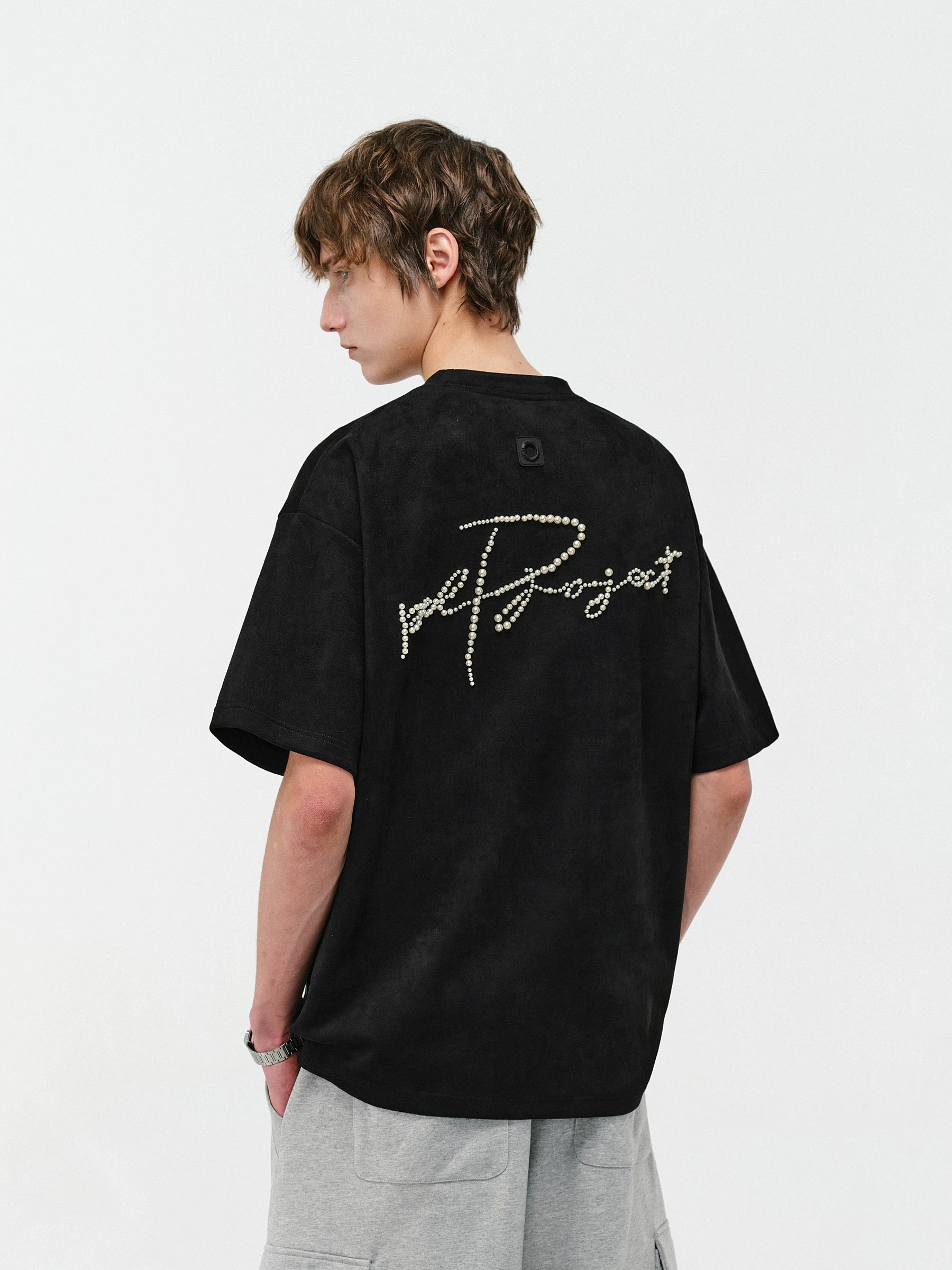 Pearl Embellished Oversized T-Shirt