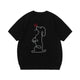 Embroidered Wool Short-Sleeve Knit Top