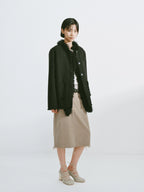 Faux Fur Trim Tweed Jacket