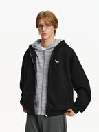Detachable Layered Zip-Up Hoodie