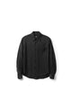 Charcoal Wool Blend Button-Down Shirt