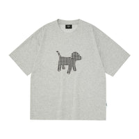 Gingham Puppy Patch Cotton T-Shirt
