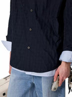 Textured Oversized Layered Shirt