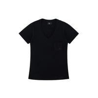 Linen Blend V-Neck Pocket T-Shirt
