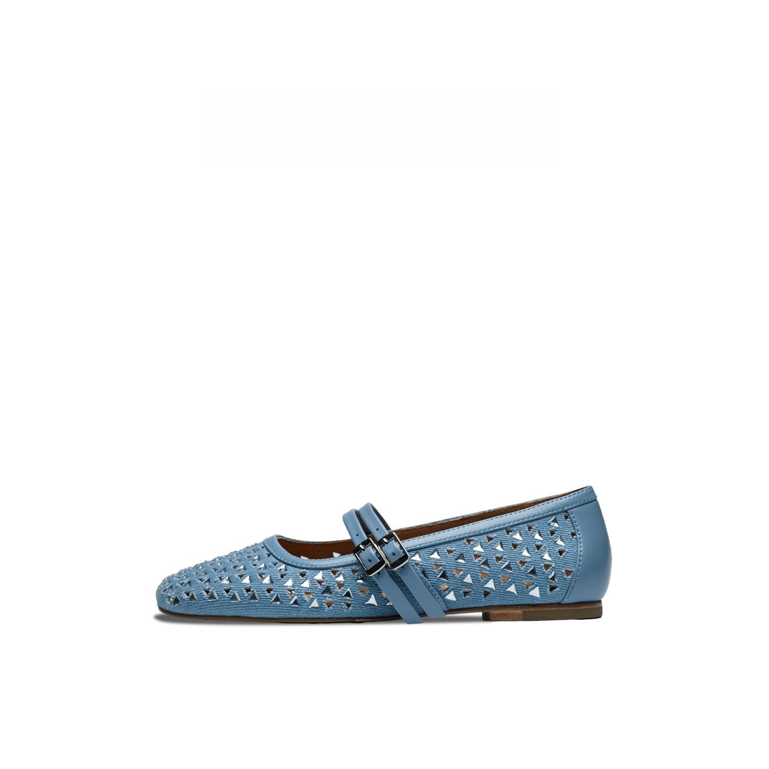 Manon Rhinestone Embellished Denim Flats