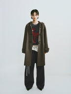 Cropped Wool Button-Down Cardigan