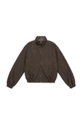 Wool Blend Zip-Up Jacket
