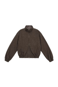 Wool Blend Zip-Up Jacket