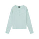 Contrast Stitch Henley Long-Sleeve Top