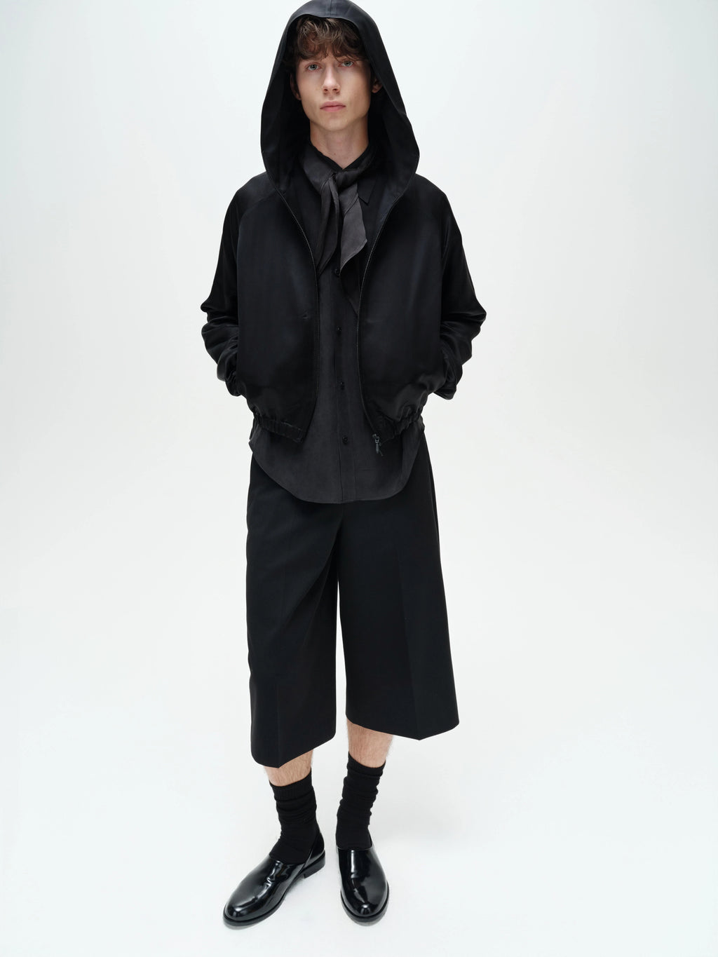 Compact Hooded Bomber Jacket