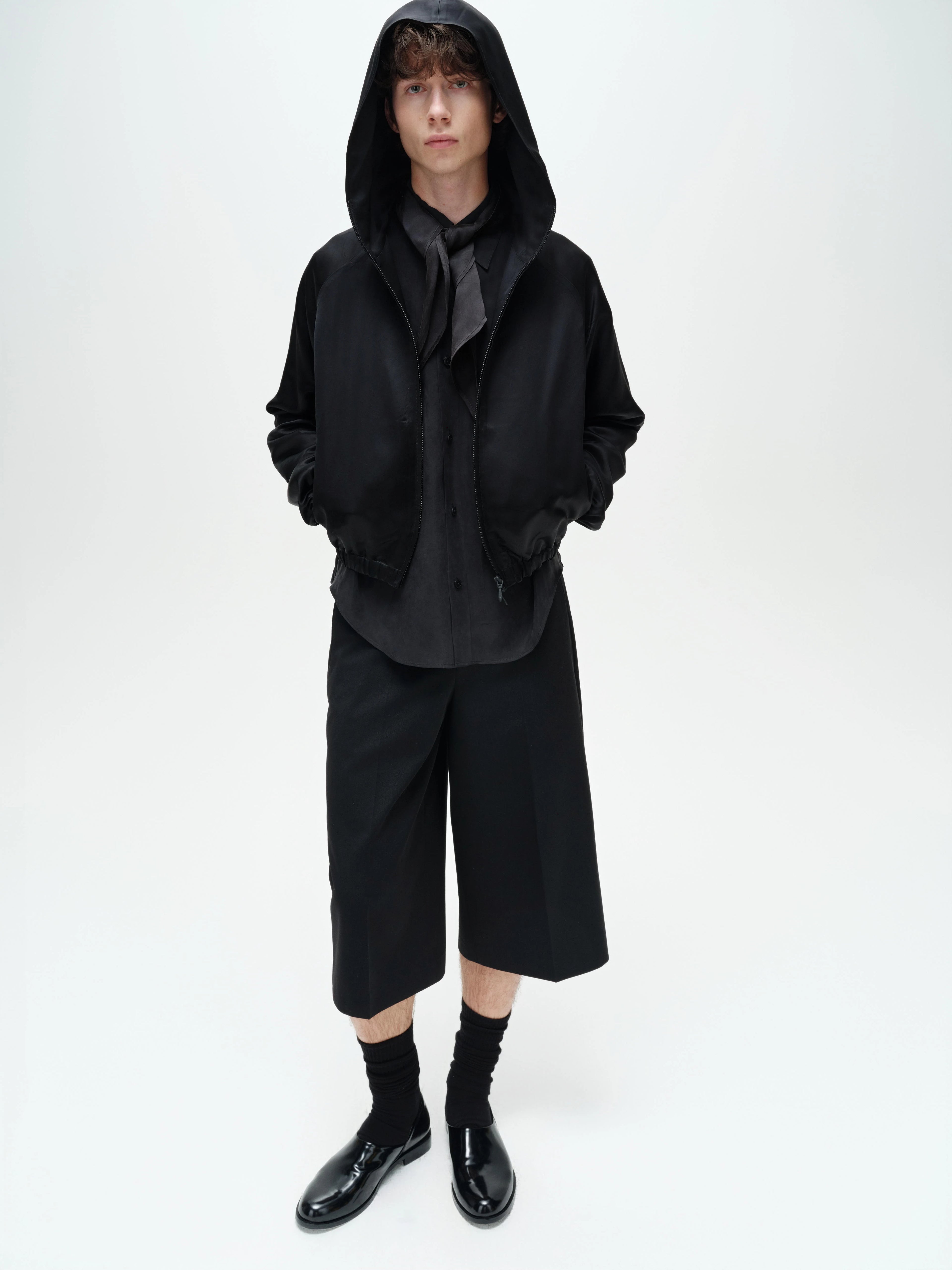 Compact Hooded Bomber Jacket
