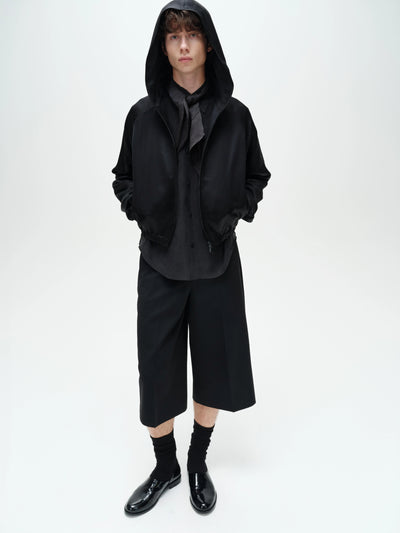Compact Hooded Bomber Jacket