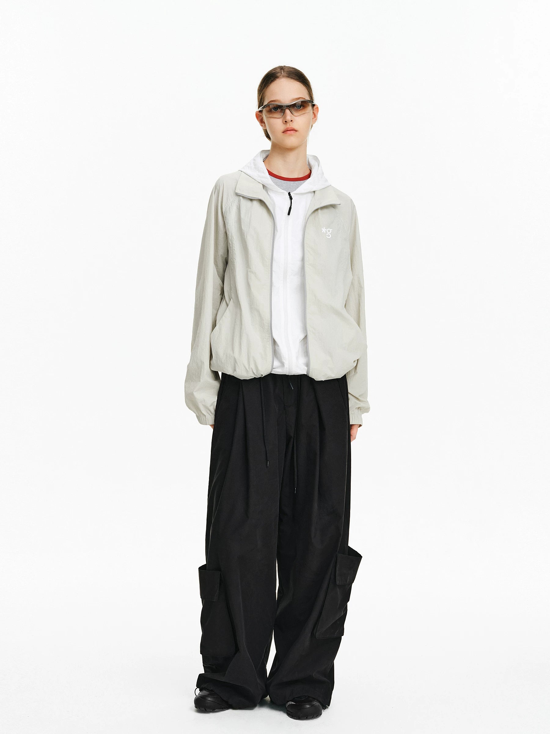 Technical Layered Hooded Windbreaker