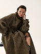 Oversized Mohair Blend Belted Coat