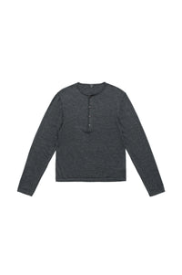 Cashmere Blend Henley Knit Sweater