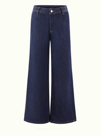 High-Waisted Wide-Leg Denim Jeans