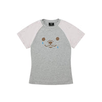 Crying Dog Graphic Raglan T-Shirt