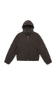 Wool Blend Full-Zip Hooded Jacket