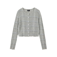 Mohair Wool Striped Knit Cardigan