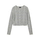Mohair Wool Striped Knit Cardigan