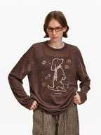 Crayon Graphic Long Sleeve Tee