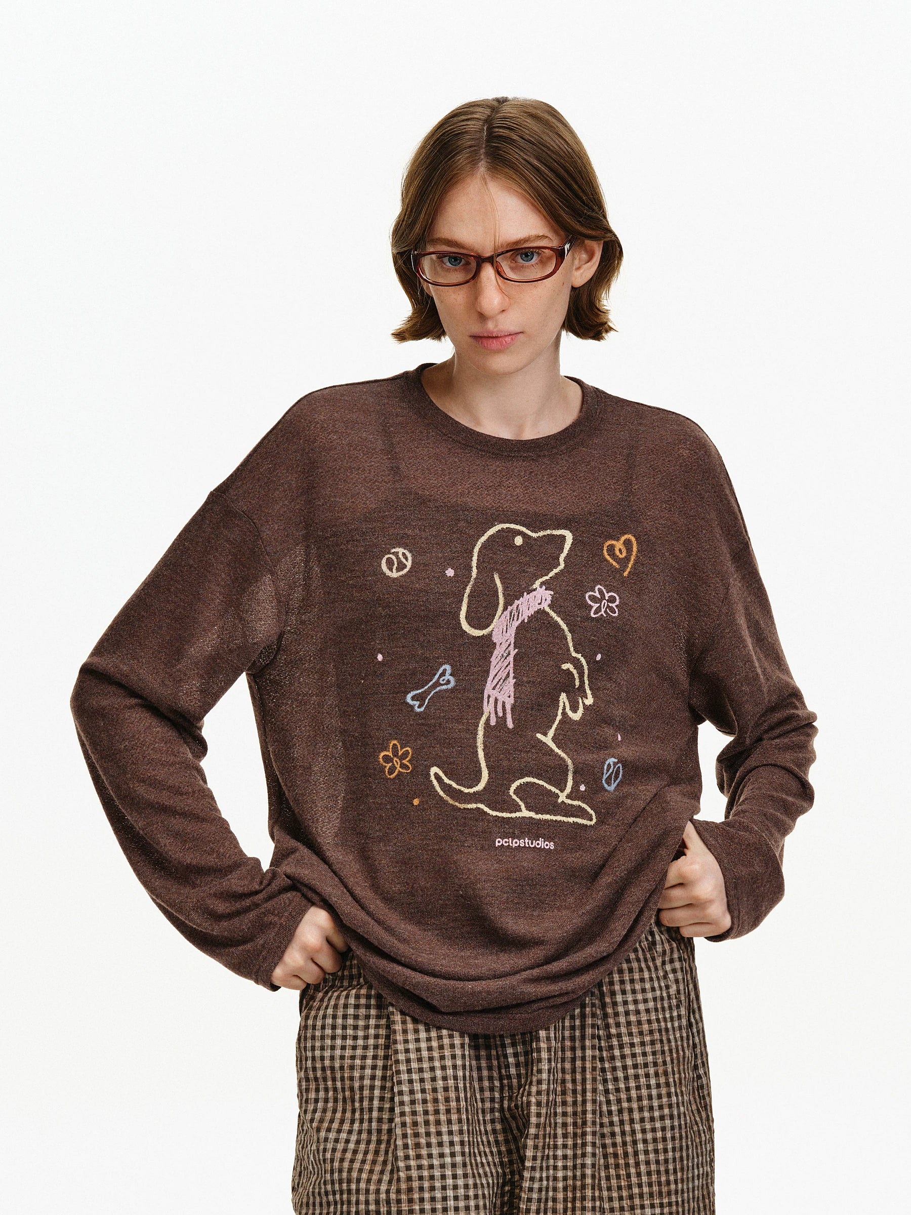 Crayon Graphic Long Sleeve Tee