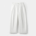 Pleated Wide-Leg Cotton Trousers