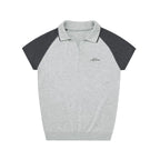 Raglan Knit Polo Shirt