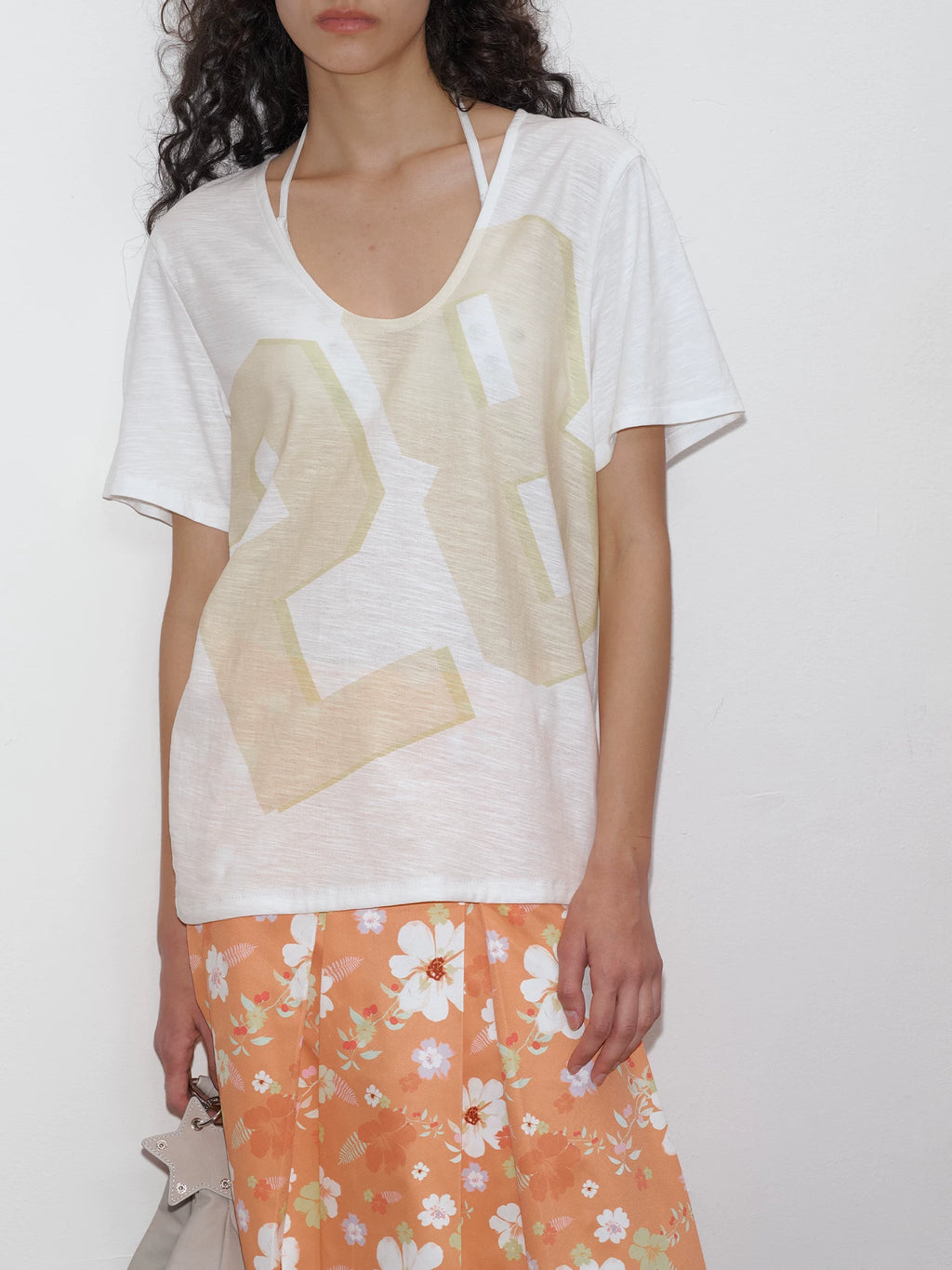Graphic Print U-Neck T-Shirt