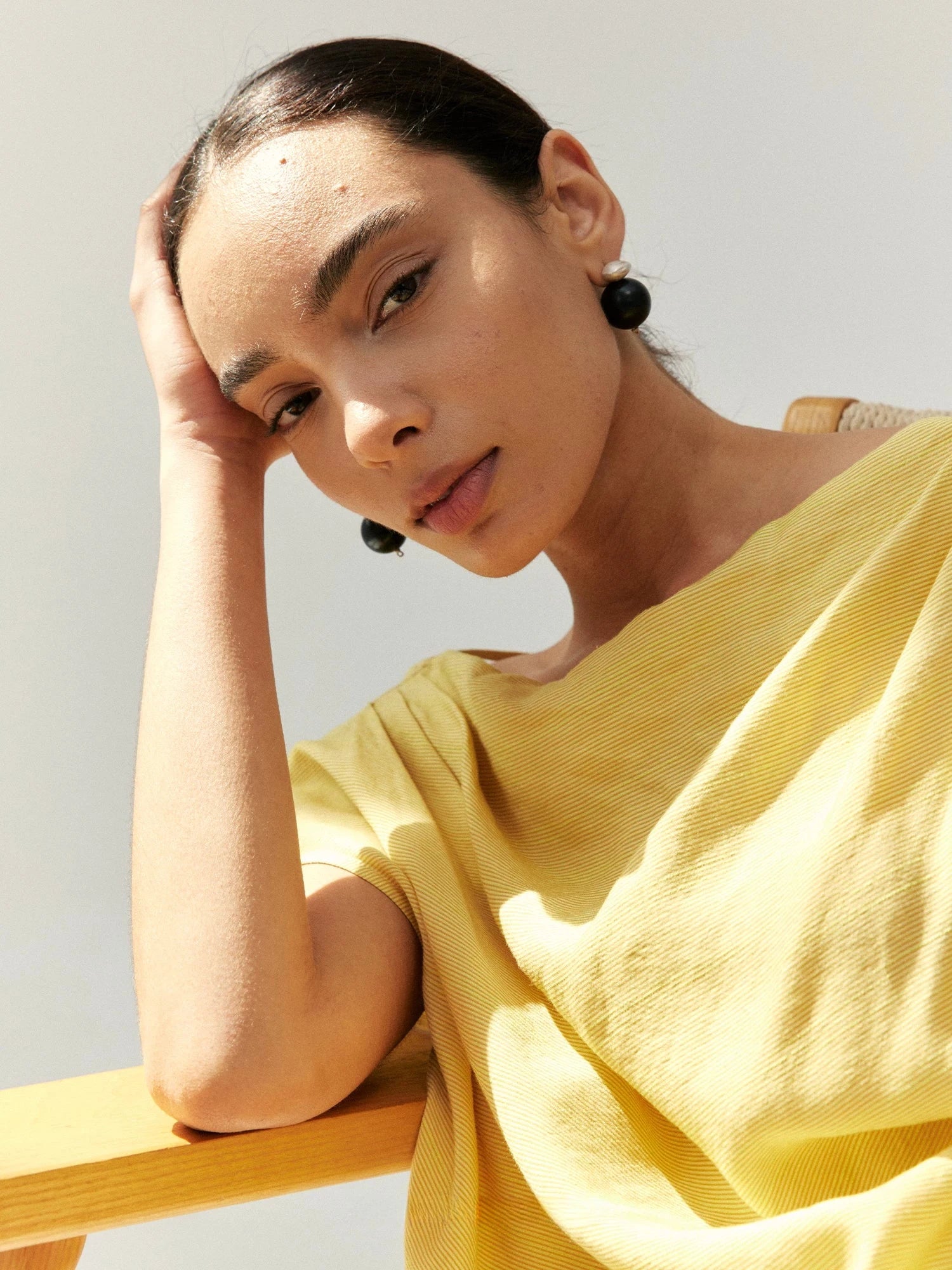 Draped Boat Neck Jersey Top