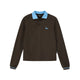 Contrast Collar Long Sleeve Polo