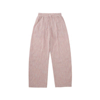 Gauze Checkered Wide-Leg Trousers