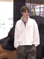 Oversized Quarter-Zip Pullover Sweatshirt
