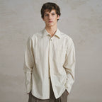 Striped Cotton Linen Blend Shirt