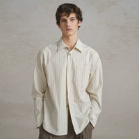 Striped Cotton Linen Blend Shirt