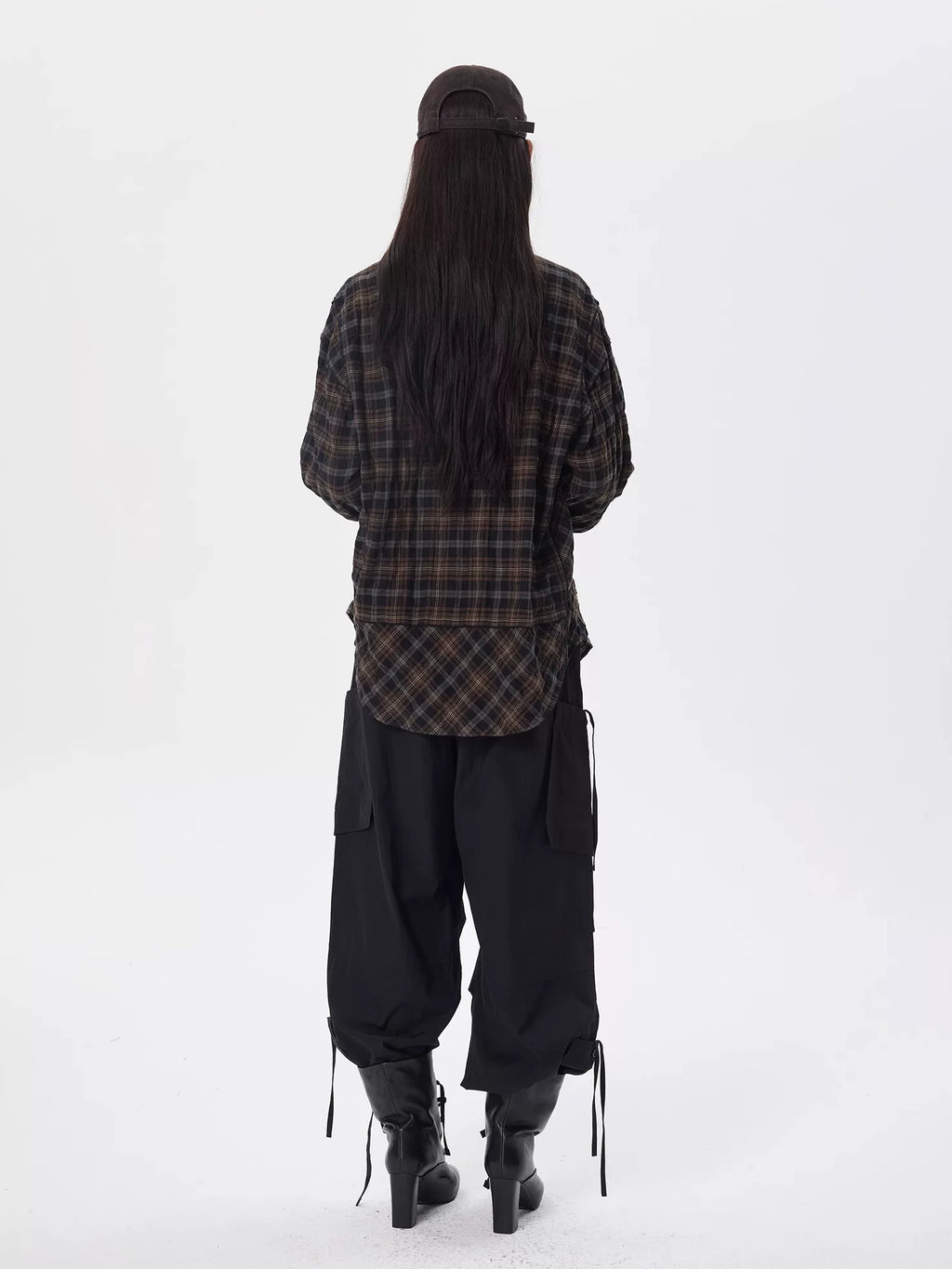 Yarn-Dyed Plaid Oversized Shirt