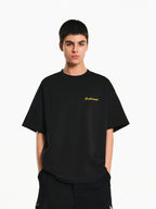 Embroidered Script Logo Oversized T-Shirt