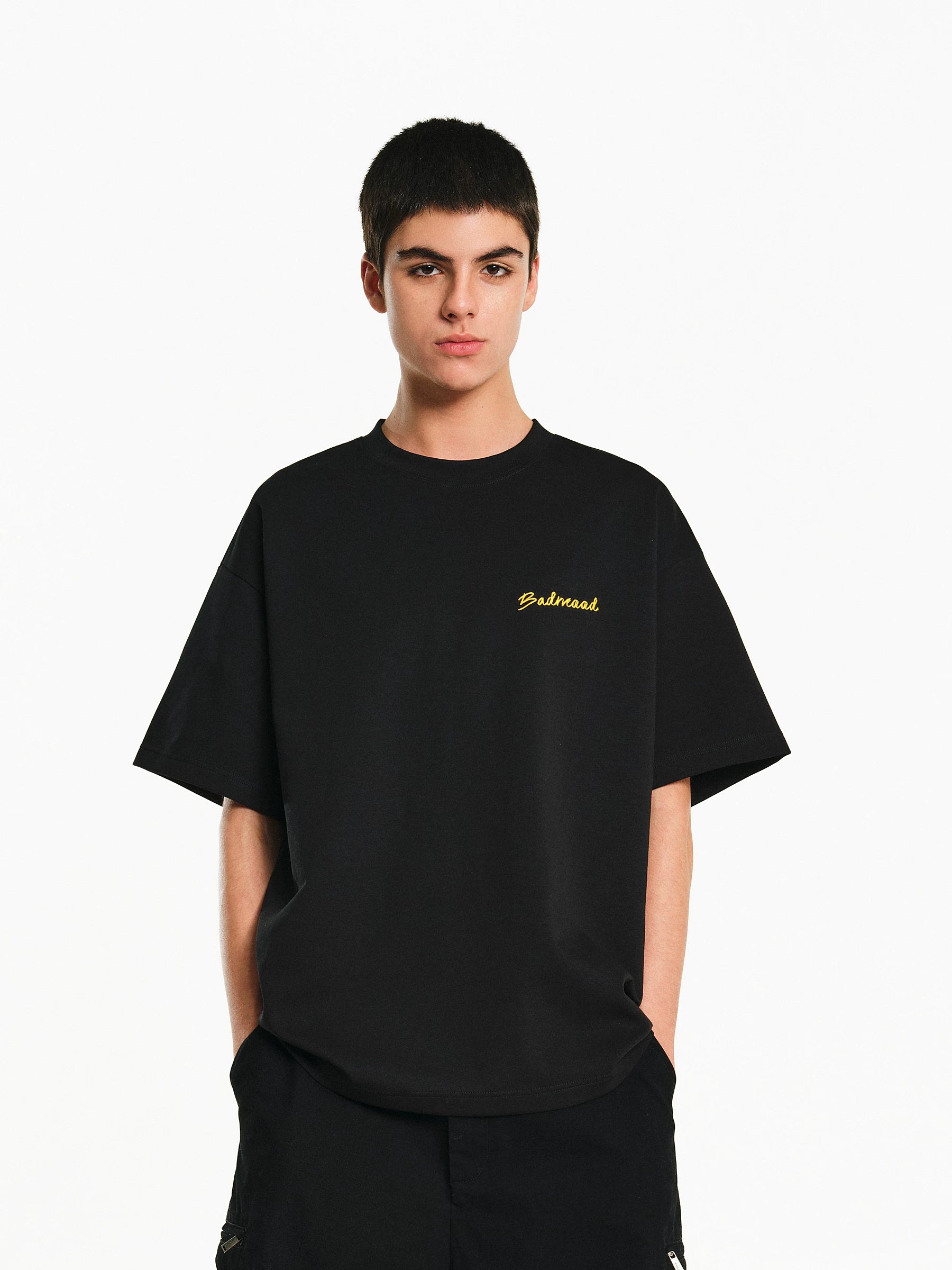 Embroidered Script Logo Oversized T-Shirt