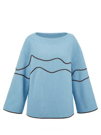 Glacier Veins Reversible Wool Knit Sweater
