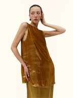 Sunset Gold Velvet Two-Piece Maxi Dress