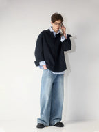 Textured Oversized Layered Shirt